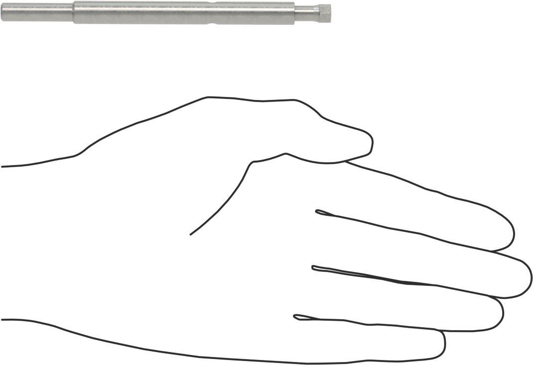 İki Parçalı Uzatma, 21 Gauge Yuvarlak Şaftlı Matkap Ucu için, 4-1/2" Uzunluk, 5/16" OD