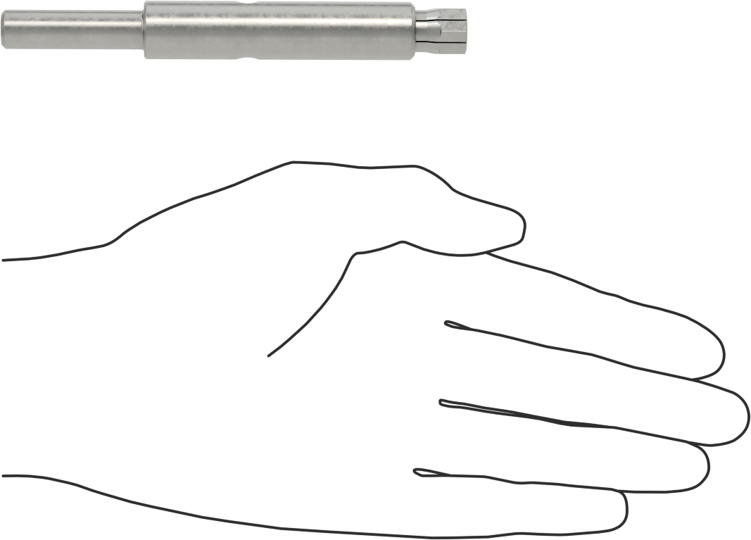 İki Parçalı Uzatma, 17/64" Yuvarlak Şaftlı Matkap Ucu, 4-1/2" Uzunluk, 9/16" OD