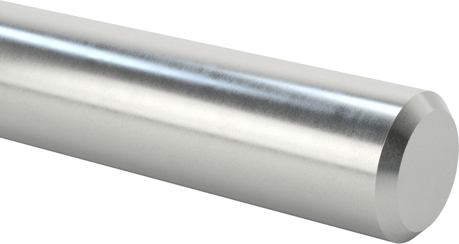 Dar Toleranslı Mil, Doğrusal Hareket, 1566 Karbon Çelik, 1-1/4" Çap, 12" Uzunluk