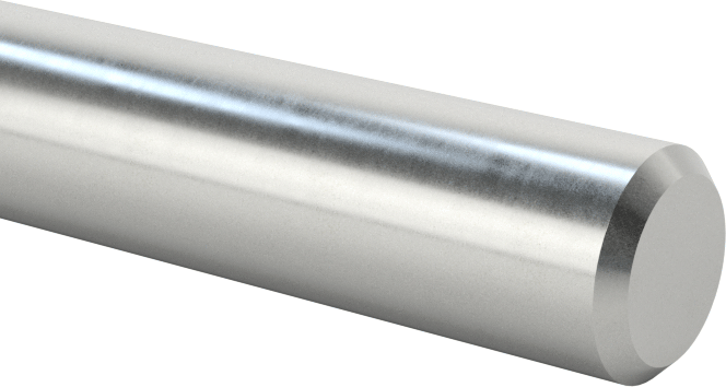 Dar Toleranslı Mil, Doğrusal Hareket, 1566 Karbon Çelik, 1/4" Çap, 60 inç Uzunluk