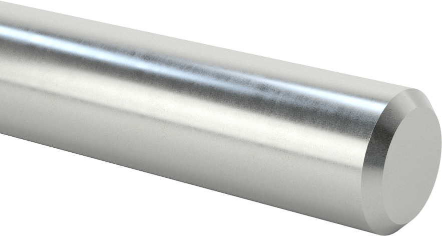 Dar Toleranslı Mil, Doğrusal Hareket, 1566 Karbon Çelik, 1-1/8" Çap, 12" Uzunluk