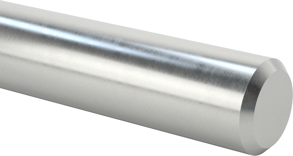 Dar Toleranslı Mil, Doğrusal Hareket, 1566 Karbon Çelik, 1-1/2" Çap, 12" Uzunluk