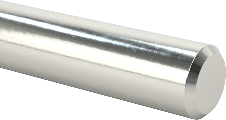 Dar Toleranslı Mil, Ultra Düz, Döner, 1045 Çelik, 1/2" Çap, 12" Uzunluk