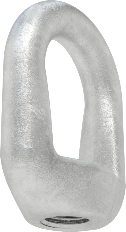 Galvanizli Çelik Halka Somun - Kaldırma için, 1-1/4"-7 Diş Boyutu