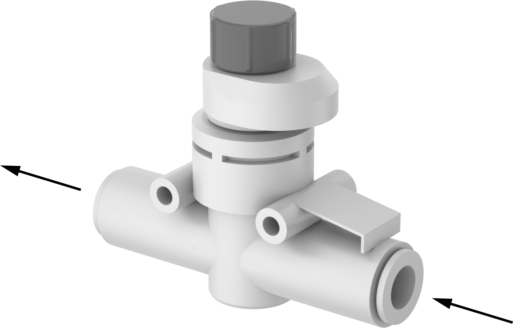Push-To-Connect Female Inlet × Push-To-Connect Female Outlet