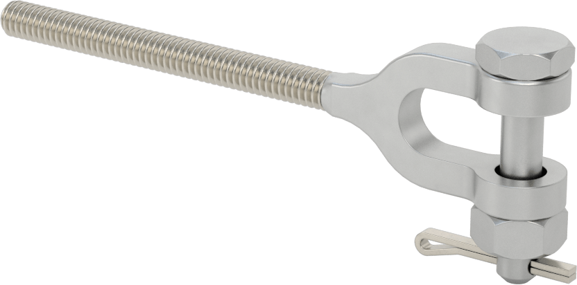 316 Paslanmaz Çelik Gerdirme - Kaldırma Amaçlı Değil, Çatal Uç, 1/4"-20 Sol Diş