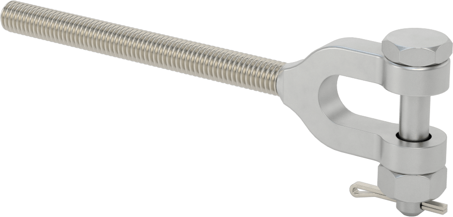 316 Paslanmaz Çelik Gerdirme - Kaldırma Amaçlı Değil, Çatal Uç, 3/8"-16 Sol Dişli