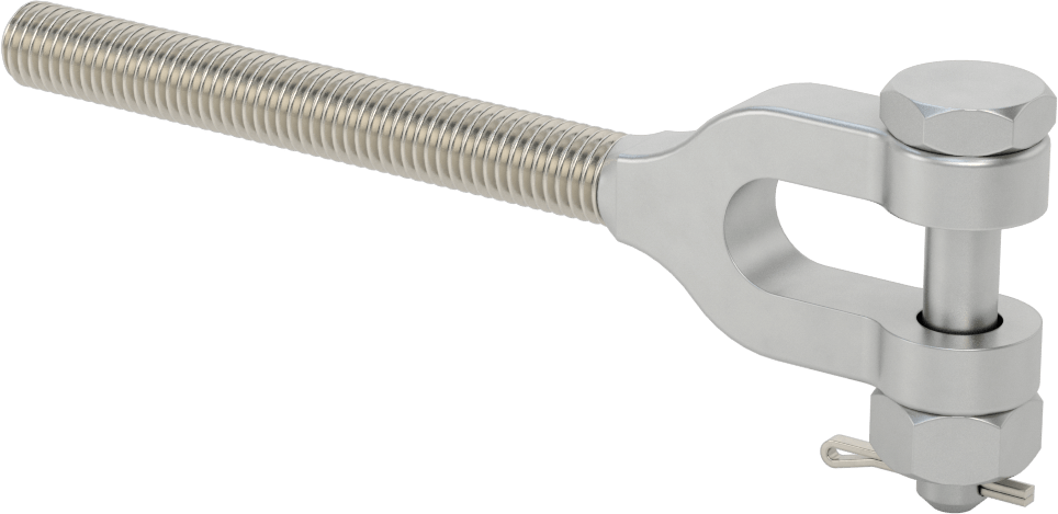 316 Paslanmaz Çelik Gerdirme - Kaldırma Amaçlı Değil, Çatal Uç, 1/2"-13 Sol Dişli