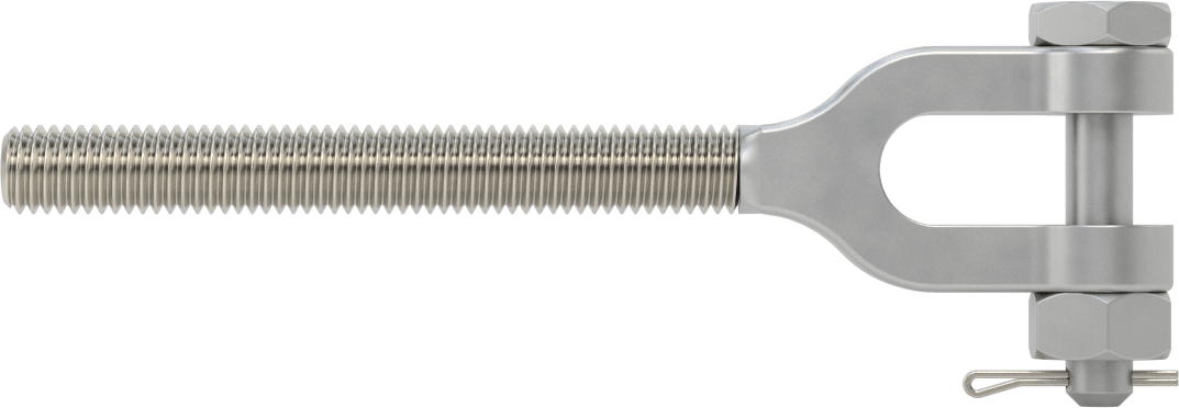 316 Paslanmaz Çelik Gerdirme - Kaldırma Amaçlı Değil, Çatal Uç, 1/2"-13 Sol Dişli