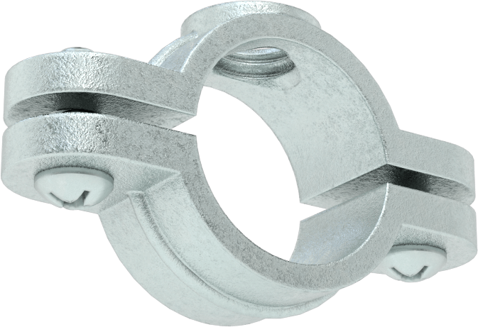 Snug-Hold Dişli Çubuk Montajlı Sıkıştırma Askısı, Çinko Kaplı Demir, 7/8" ID