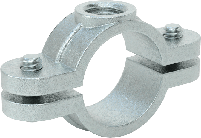 Snug-Hold Dişli Çubuk Montajlı Sıkıştırma Askısı, Çinko Kaplı Demir, 7/8" ID