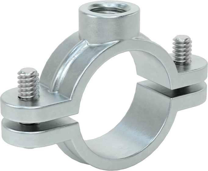 Snug-Hold Dişli Çubuk Montajlı Sıkıştırma Askısı, Çinko Kaplı Demir, 1-1/16" ID