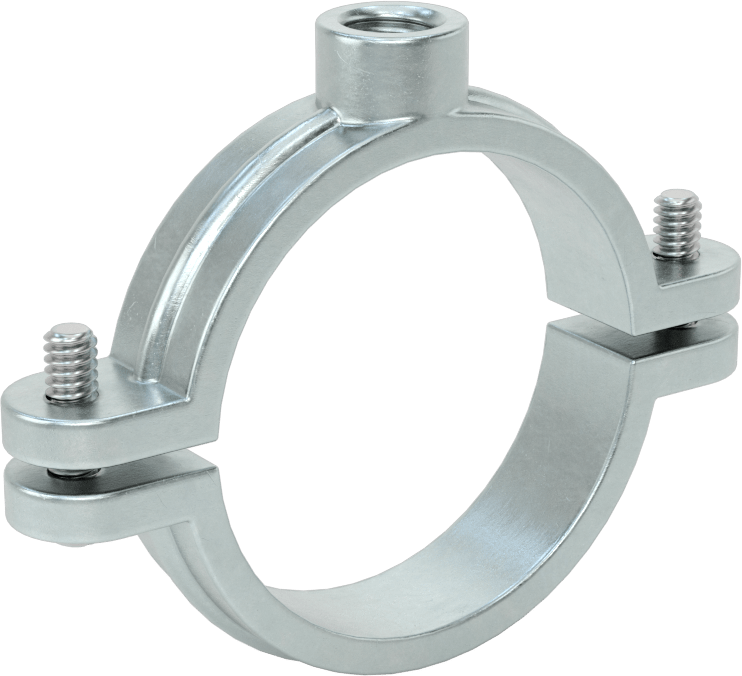 Snug-Hold Dişli Çubuk Montajlı Sıkıştırma Askısı, Çinko Kaplı Demir, 1-7/8" ID