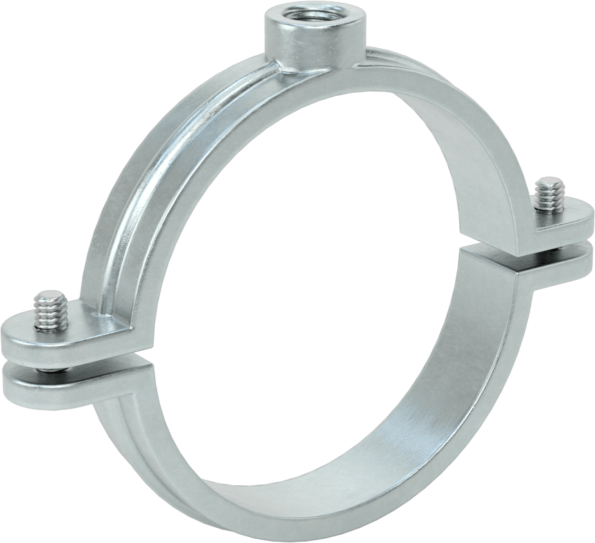 Snug-Hold Dişli Çubuk Montajlı Sıkıştırma Askısı, Çinko Kaplı Demir, 3-1/2" ID