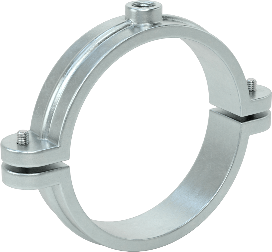 Snug-Hold Dişli Çubuk Montajlı Sıkıştırma Askısı, Çinko Kaplı Demir, 4-1/2" ID