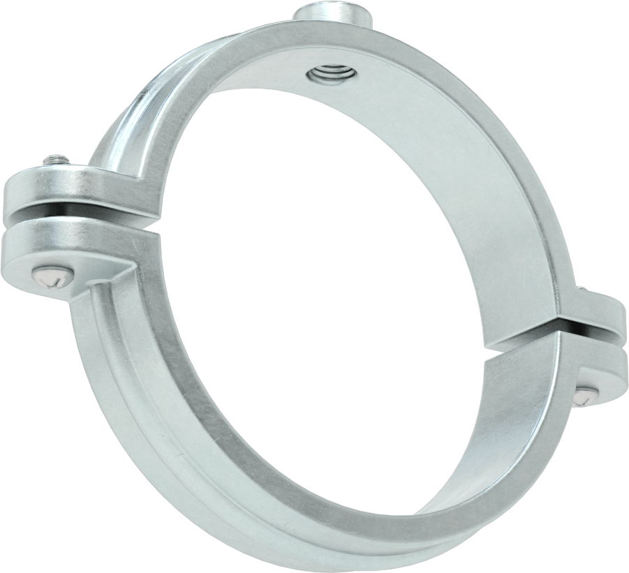 Snug-Hold Dişli Çubuk Montajlı Sıkıştırma Askısı, Çinko Kaplı Demir, 4-1/2" ID