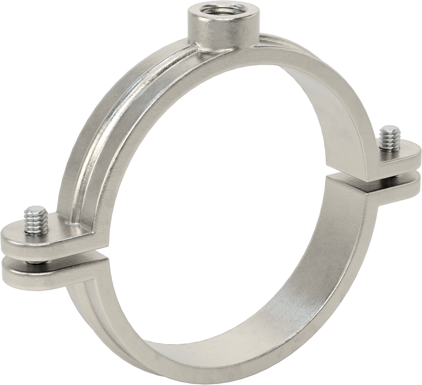 Snug-Hold Dişli Çubuk Montajlı Sıkıştırma Askısı, 304 Paslanmaz Çelik, 3-1/2" ID