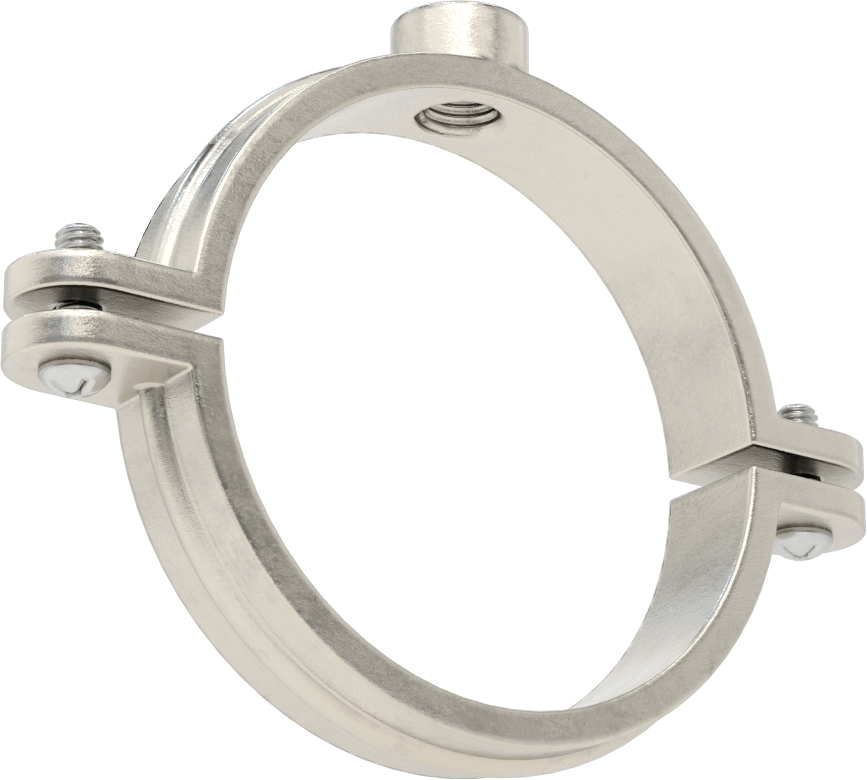 Snug-Hold Dişli Çubuk Montajlı Sıkıştırma Askısı, 304 Paslanmaz Çelik, 3-1/2" ID