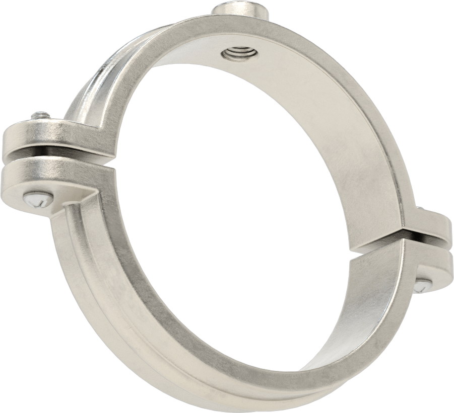 Snug-Hold Dişli Çubuk Montajlı Sıkıştırma Askısı, 304 Paslanmaz Çelik, 4-1/2" ID
