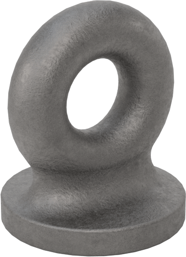 Sabit Kaynaklı Bağlama Halkası, Çelik, 1/4" İç Genişlik, 3/4" Yükseklik, 3/16" Kalınlık