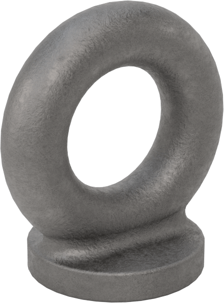Sabit Kaynaklı Bağlama Halkası, Çelik, 3/4" İç Genişlik, 1-5/8" Yükseklik, 3/8" Kalınlık