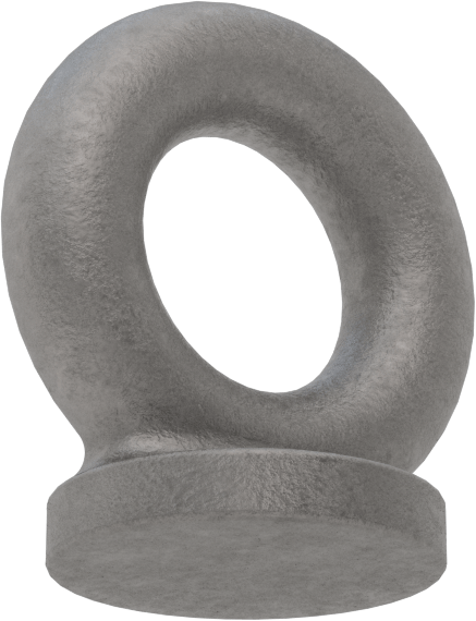 Sabit Kaynaklı Bağlama Halkası, Çelik, 3/4" İç Genişlik, 1-5/8" Yükseklik, 3/8" Kalınlık