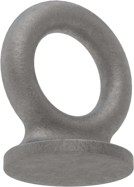 Sabit Kaynaklı Bağlama Halkası, Çelik, 1-3/16" İç Genişlik, 2-3/8" Yükseklik, 7/16" Kalınlık
