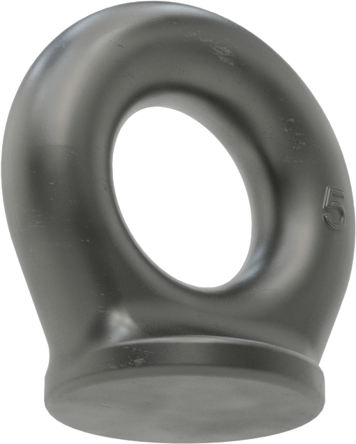 Sabit Kaynaklı Bağlama Halkası, Çelik, 1-1/4" İç Genişlik, 2-3/4" Yükseklik, 11/16" Kalınlık