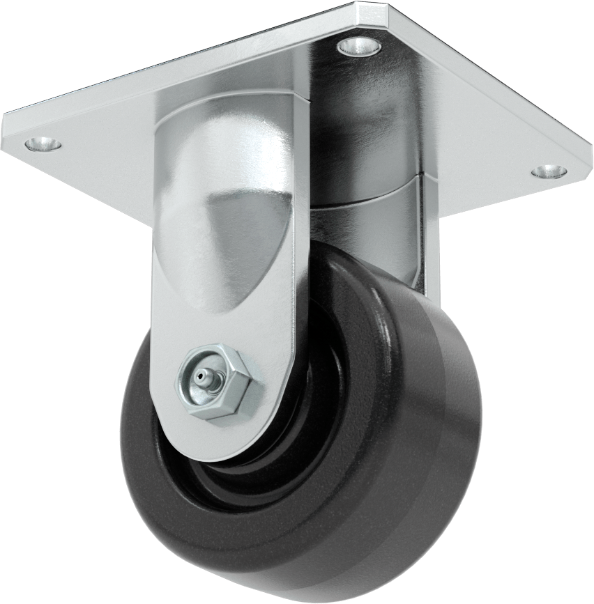 5-1/2“ x 5” Plakalı Yüksek Kapasiteli Vulcan Tekerlek, 4" Çapında Fenolik Tekerlekli Sert