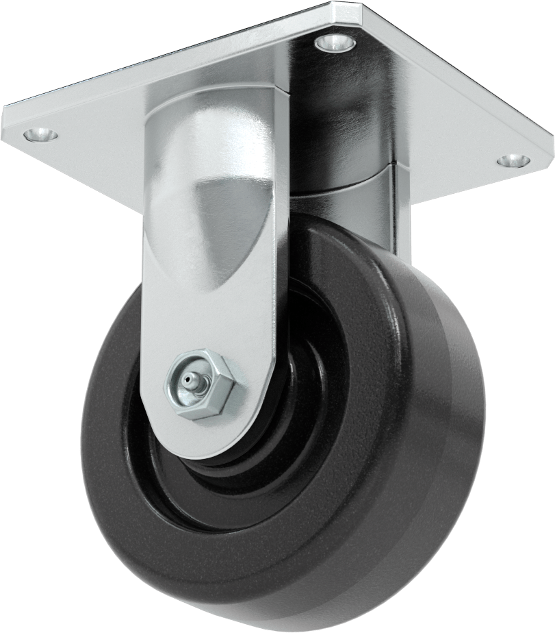 5-1/2“ x 5” Plakalı Yüksek Kapasiteli Vulcan Tekerlek, 5" Çapında Fenolik Tekerlekli Sert