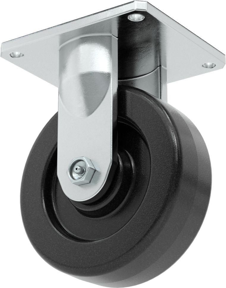 5-1/2“ x 5” Plakalı Yüksek Kapasiteli Vulcan Tekerlek, 6 inç Çapında Fenolik Tekerlekli Sert