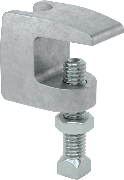 Dişli Çubuk için Kiriş Kelepçesi, Alt ve Üst Montaj, Çinko Kaplı Demir, 1/2"-13 Çubuk Boyutu için