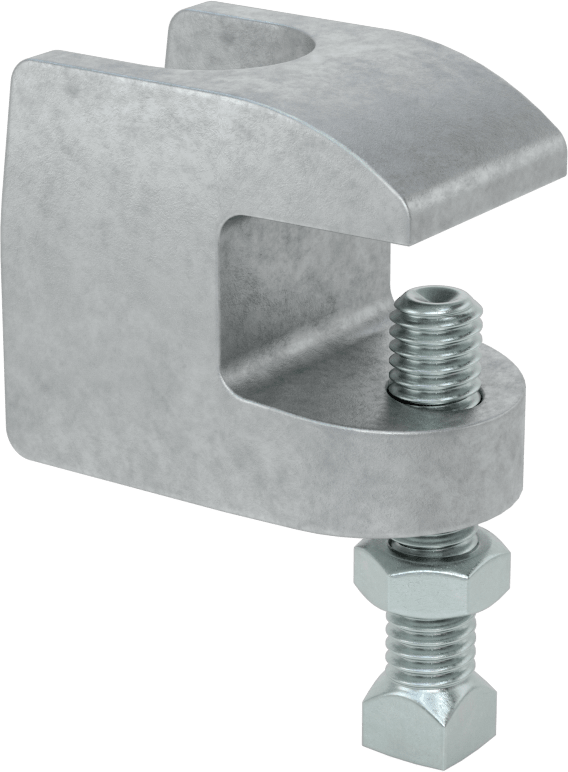Dişli Çubuk için Kiriş Kelepçesi, Alt ve Üst Montaj, Çinko Kaplı Demir, 3/4"-10 Çubuk Boyutu için