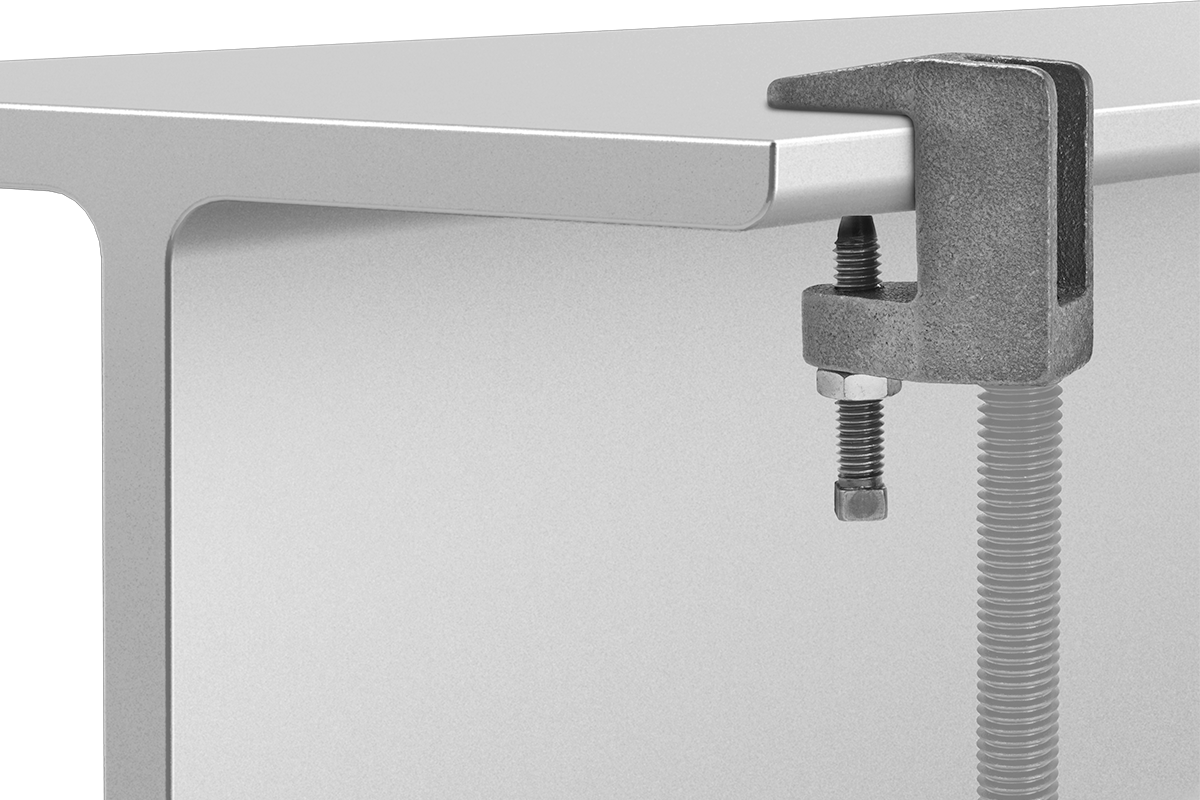 Dişli Çubuk için Kiriş Kelepçesi, Üst Montaj, 3/4"-10 Çubuk Boyutu için
