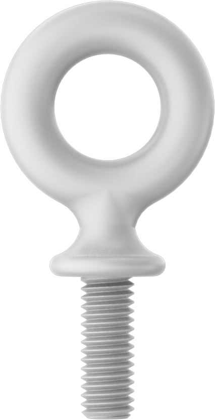 Fiberglas Yönlendirme Halka Cıvatası, Kaldırma için Omuz Yuvası, 3/8“-16 Boyut x 1” Uzun Diş
