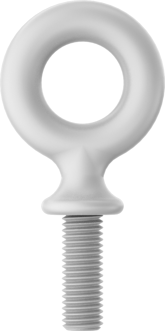Fiberglas Yönlendirme Halka Cıvatası, Kaldırma için Omuz Yuvası, 5/8“-11 Boyut x 1-3/4” Uzunlukta Diş