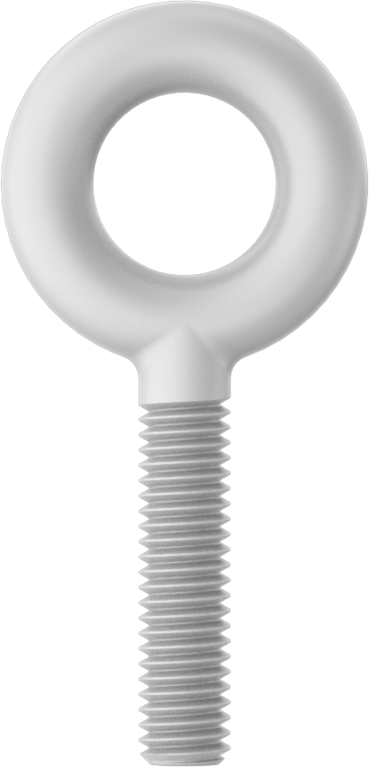 Fiberglas Yönlendirme Halka Cıvatası, Omuz Yok - Kaldırma İçin Değil, 3/8“-16 x 1-1/2” Uzunlukta Diş