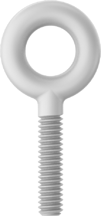 Fiberglas Yönlendirme Halka Cıvatası, Omuz Yok - Kaldırma İçin Değil, 1/4“-20 Boyut x 1” Uzunlukta Diş