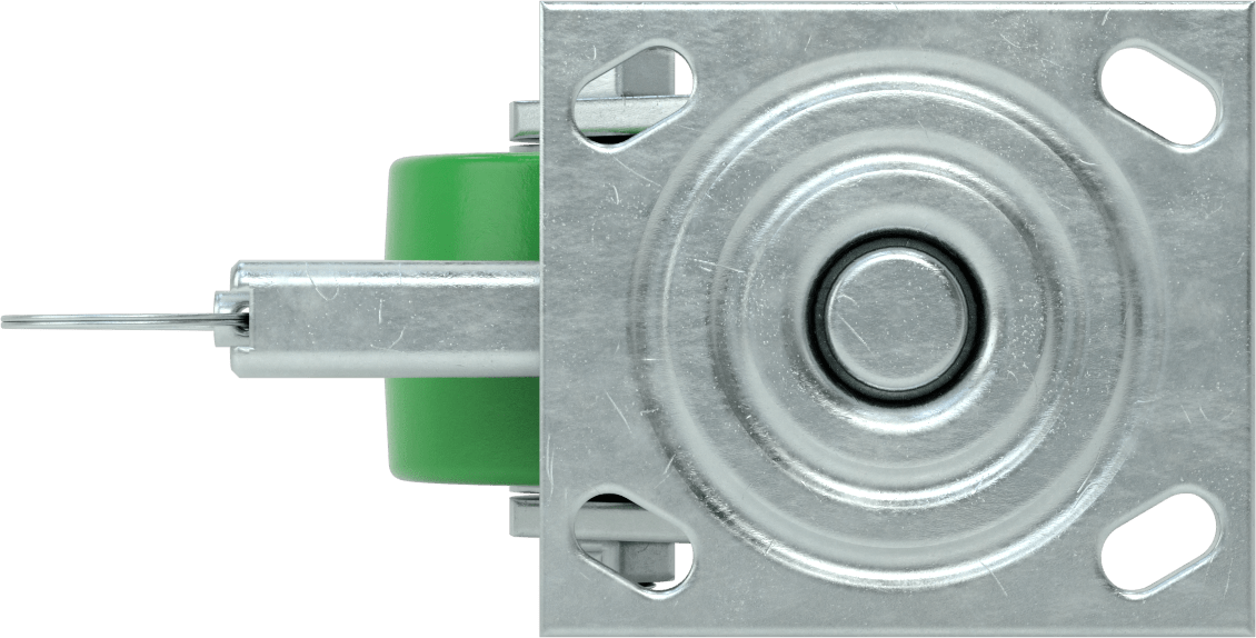 4-1/2“ x 4” Montaj Plakalı Samson Tekerlek, Döner Kilitli ve 3-1/4" Çaplı 95A Poliüretan Tekerlekli Döner