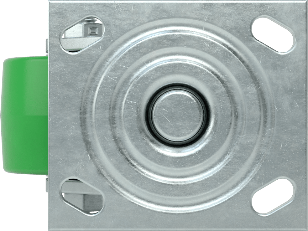 4-1/2“ x 4” Montaj Plakalı Samson Tekerlek, 3-1/4" Çaplı 95A Durometre Poliüretan Tekerlekli Döner Ayak