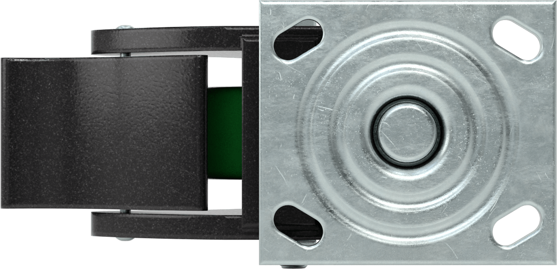 4-1/2“ x 4” Montaj Plakalı Samson Tekerlek, Tam Kilitli ve 4 inç Çapında 60D Sertlikte Poliüretan Tekerlekli Döner Tekerlek