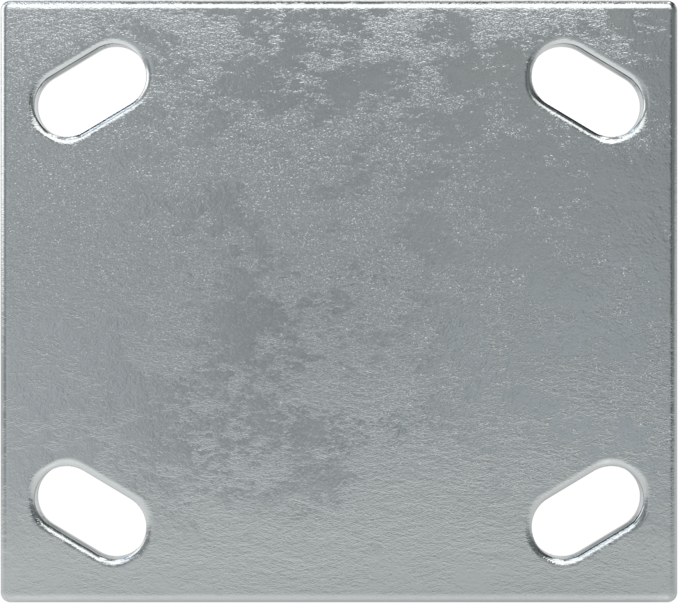 4-1/2“ x 4” Montaj Plakalı Samson Tekerlek, 5 inç Çapında Siyah Kauçuk Tekerlekli Sert, Açık Rulman