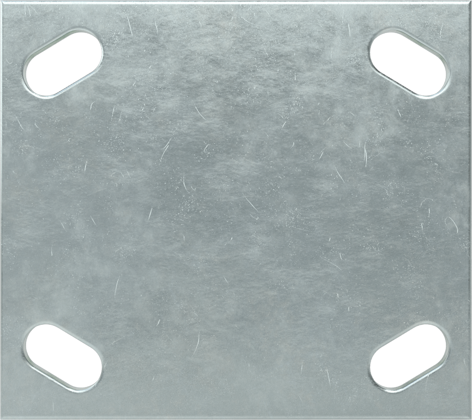 4-1/2“ x 4” Montaj Plakalı Samson Tekerlek, 3-1/4" Çapında 95A Durometreli Poliüretan Tekerlekli Sert