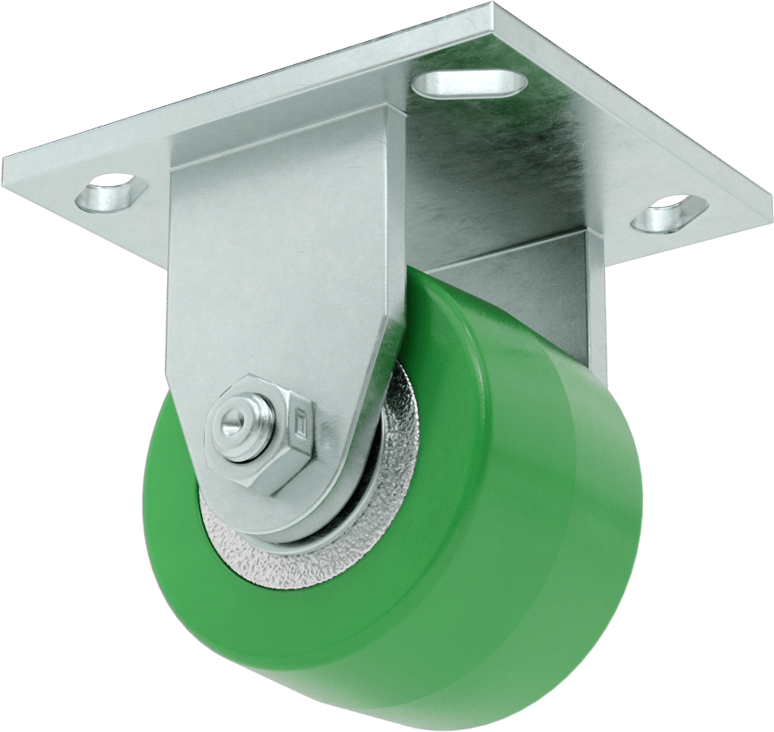 4-1/2“ x 4” Montaj Plakalı Samson Tekerlek, 3-1/4" Çapında 95A Durometreli Poliüretan Tekerlekli Sert