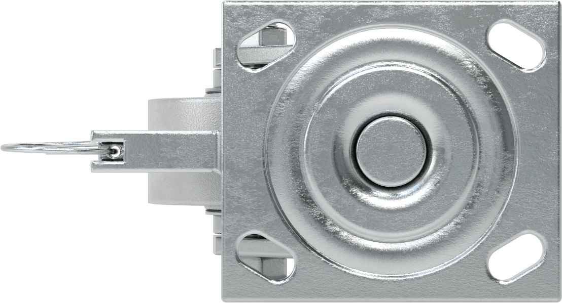4-1/2“ x 4” Montaj Plakalı Samson Tekerlek, Döner Kilitli ve 3-1/4" Çaplı Metal Tekerlekli Döner