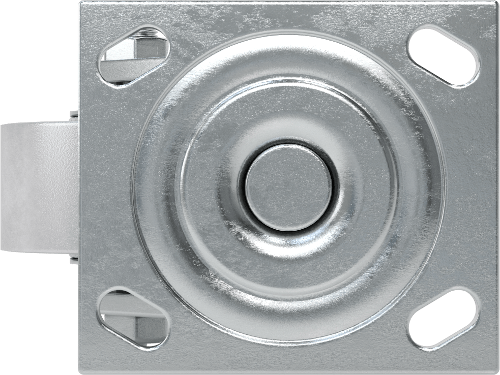 4-1/2“ x 4” Montaj Plakalı Samson Tekerlek, 3-1/4" Çapında Metal Tekerlekli Döner Tekerlek