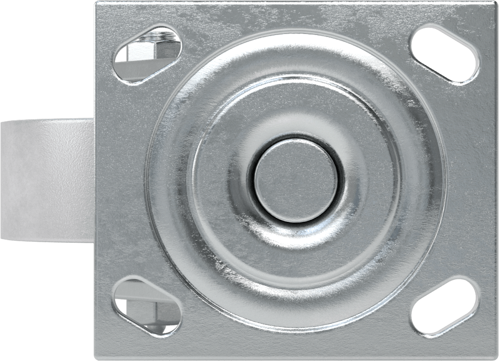 4-1/2“ x 4” Montaj Plakalı Samson Tekerlek, 4" Çaplı Metal Tekerlekli Döner