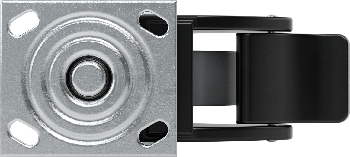 4-1/2“ x 4” Montaj Plakalı Samson Tekerlek, Tam Kilitli ve 5 inç Çapında Metal Tekerlekli Döner Ayak