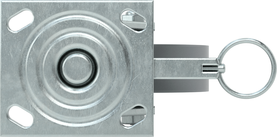4-1/2“ x 4” Montaj Plakalı Samson Tekerlek, Döner Kilitli ve 5" Çapında Metal Tekerlekli Döner