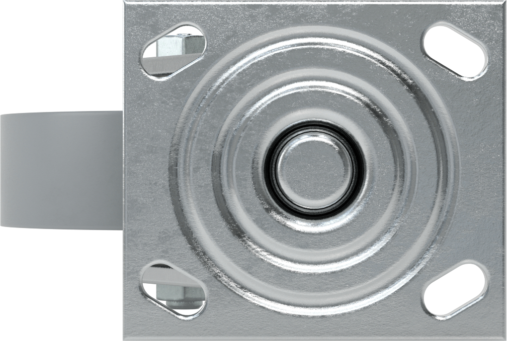 4-1/2“ x 4” Montaj Plakalı Samson Tekerlek, 5" Çapında Metal Tekerlekli Döner